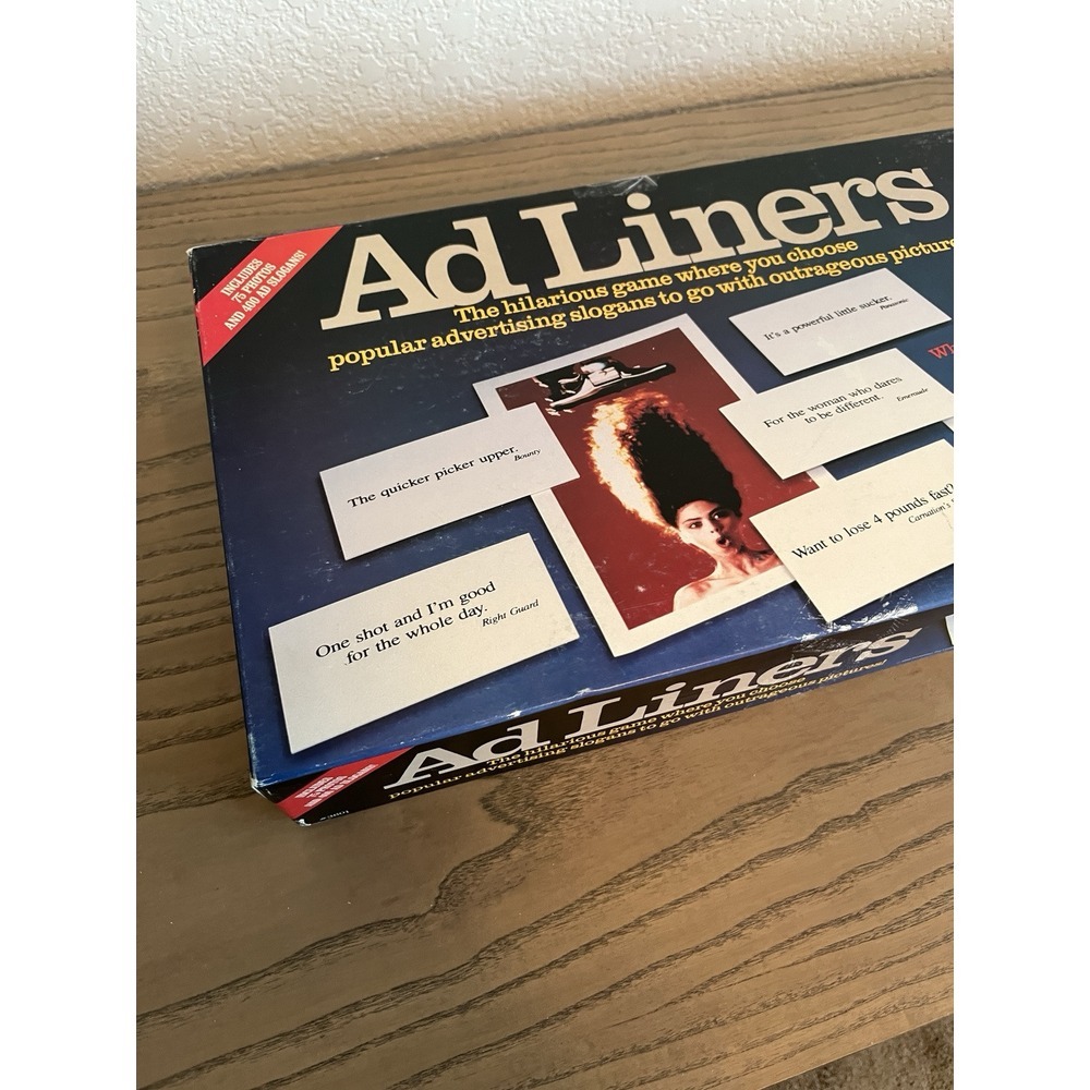 Vintage AD LINERS Board Party Game Pressman Adult Funny- All Pieces Excellent - Picture 2 of 10